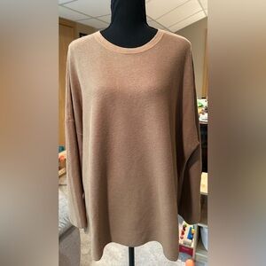 J.Jill Women's Camel Crew Neck Sweater in 2X